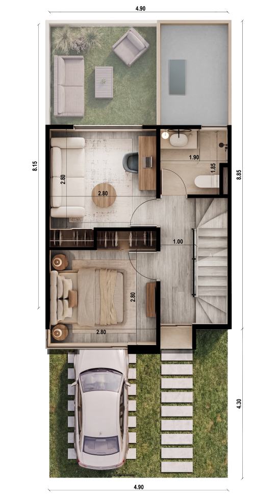 2da Planta Tipo A Plano 2da planta Casa Tipo A