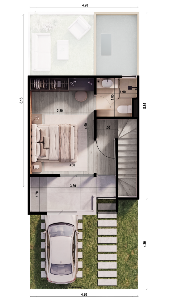 3ra Planta Tipo A Plano 3ra planta Casa Tipo A